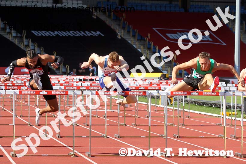Mens 110 metres hurdles, 2019 Muller British Championships, Alexander Stadium, Birmingham. Photo: David T. Hewitson/Sports for All Pics